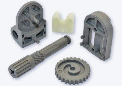 Injection molded parts which are made of plastic. Various molded parts, designs and sizes